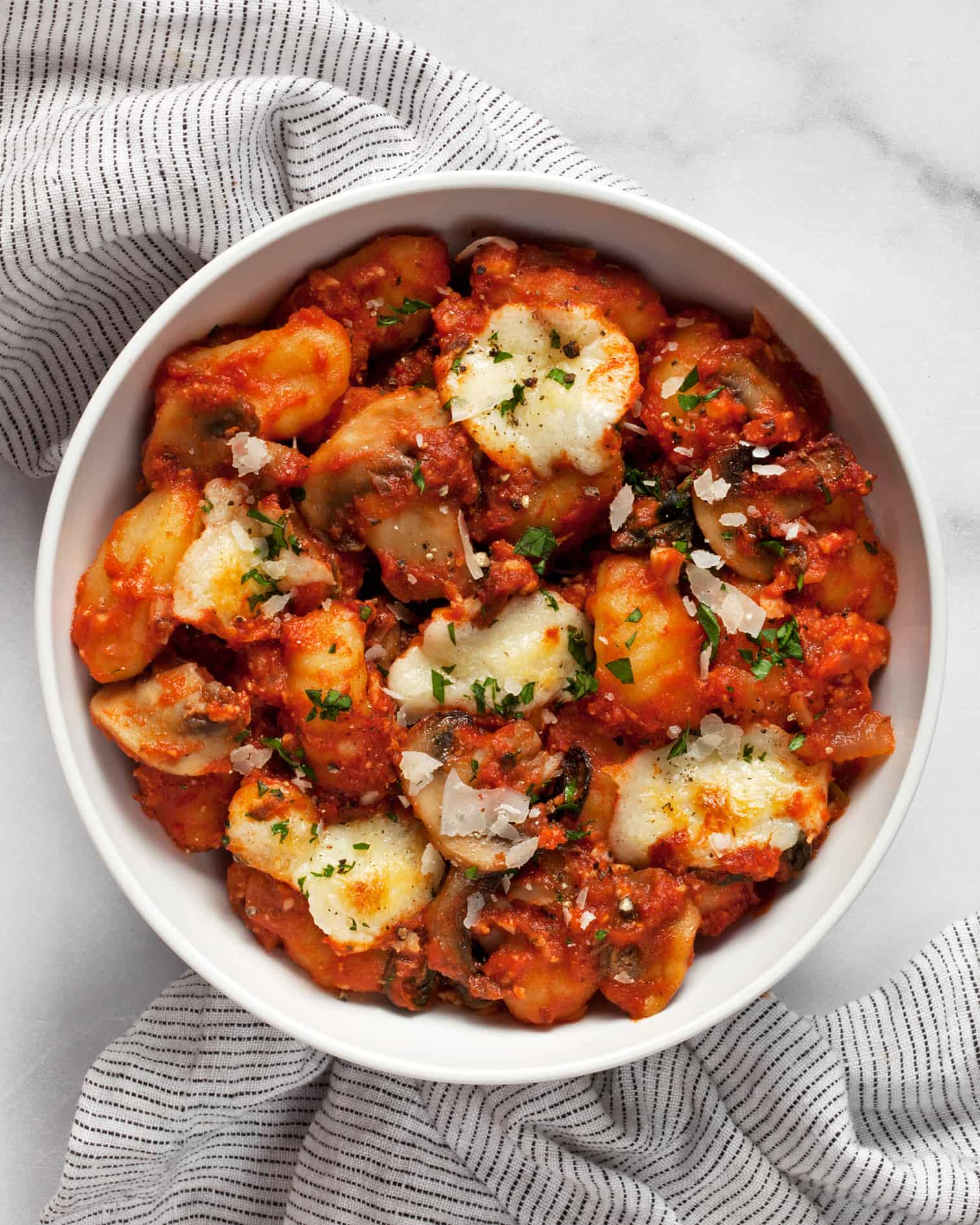 Baked Gnocchi with Mushrooms and Spinach