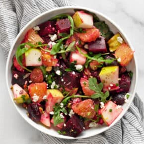 Roasted Beet Salad with Oranges and Pears