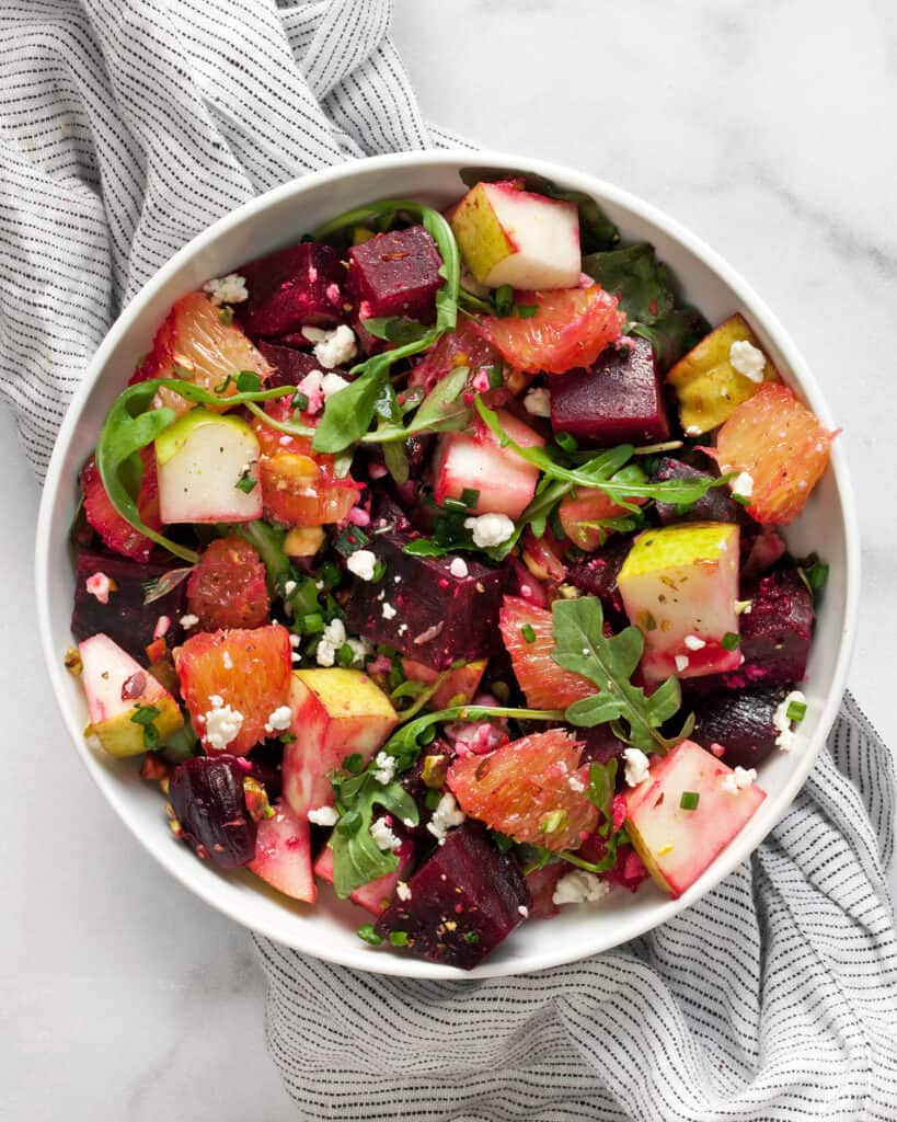 Roasted Beet Salad with Oranges and Pears