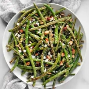 Roasted Green Beans with Almond Breadcrumbs