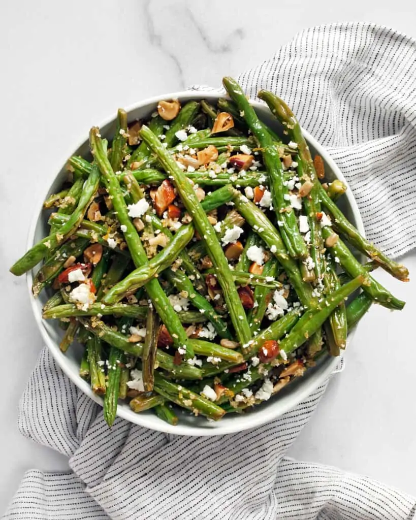 Roasted Green Beans with Almond Breadcrumbs