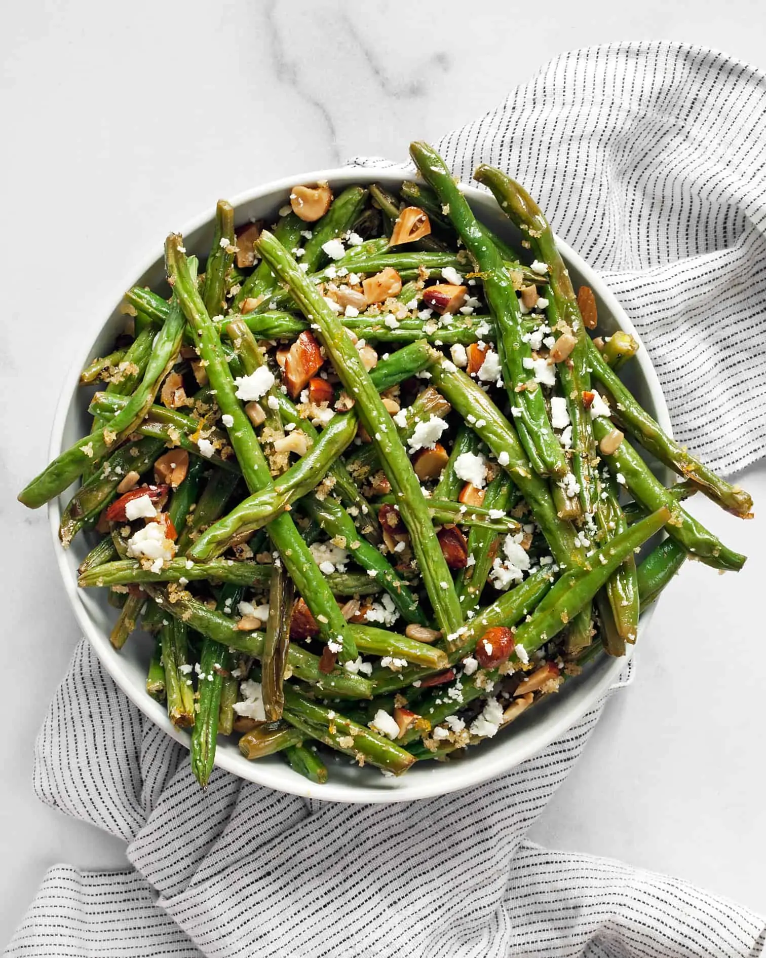 Roasted Green Beans with Almond Breadcrumbs