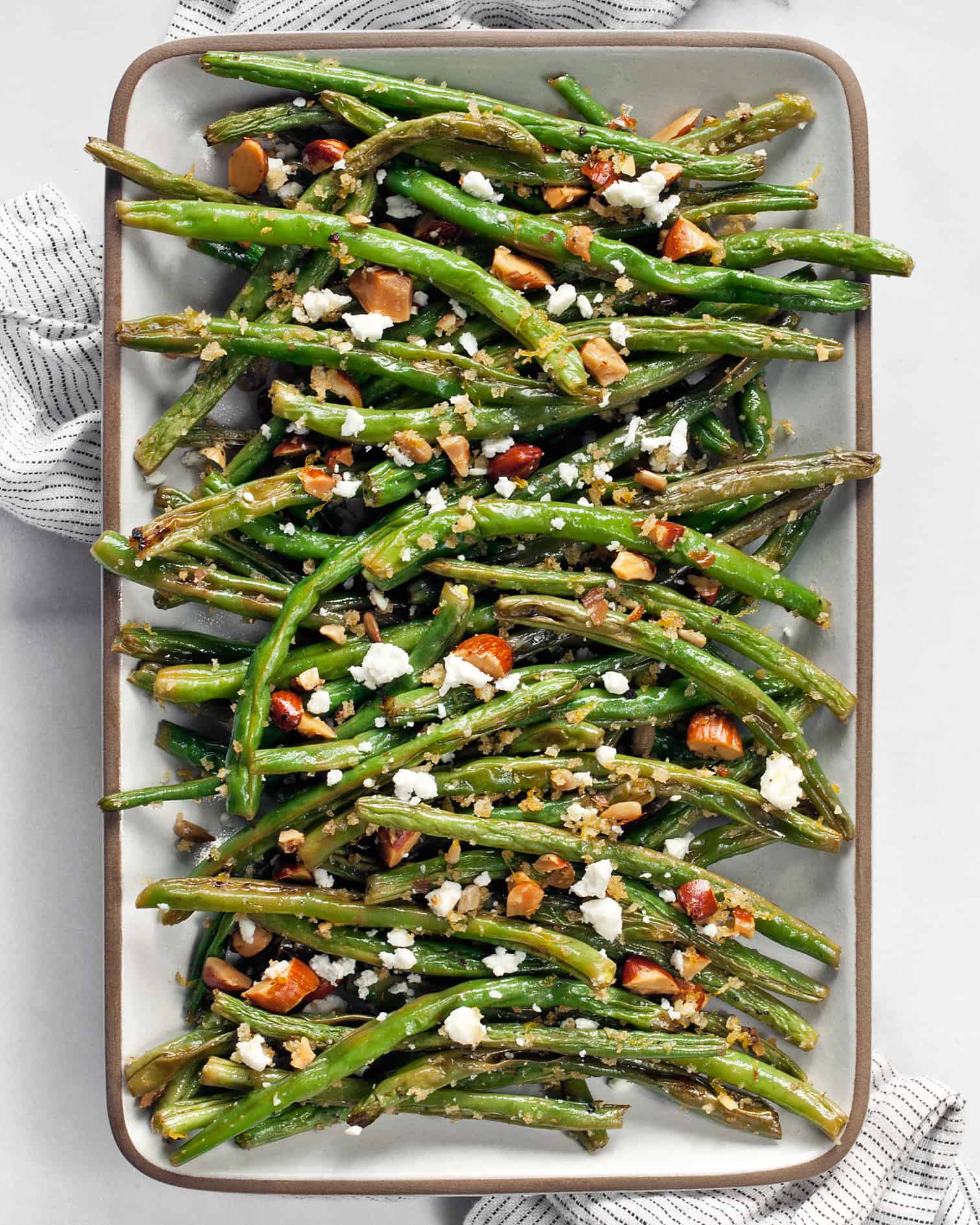 Roasted Green Beans with Almond Breadcrumbs