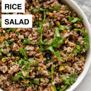 Wild rice salad in a bowl.