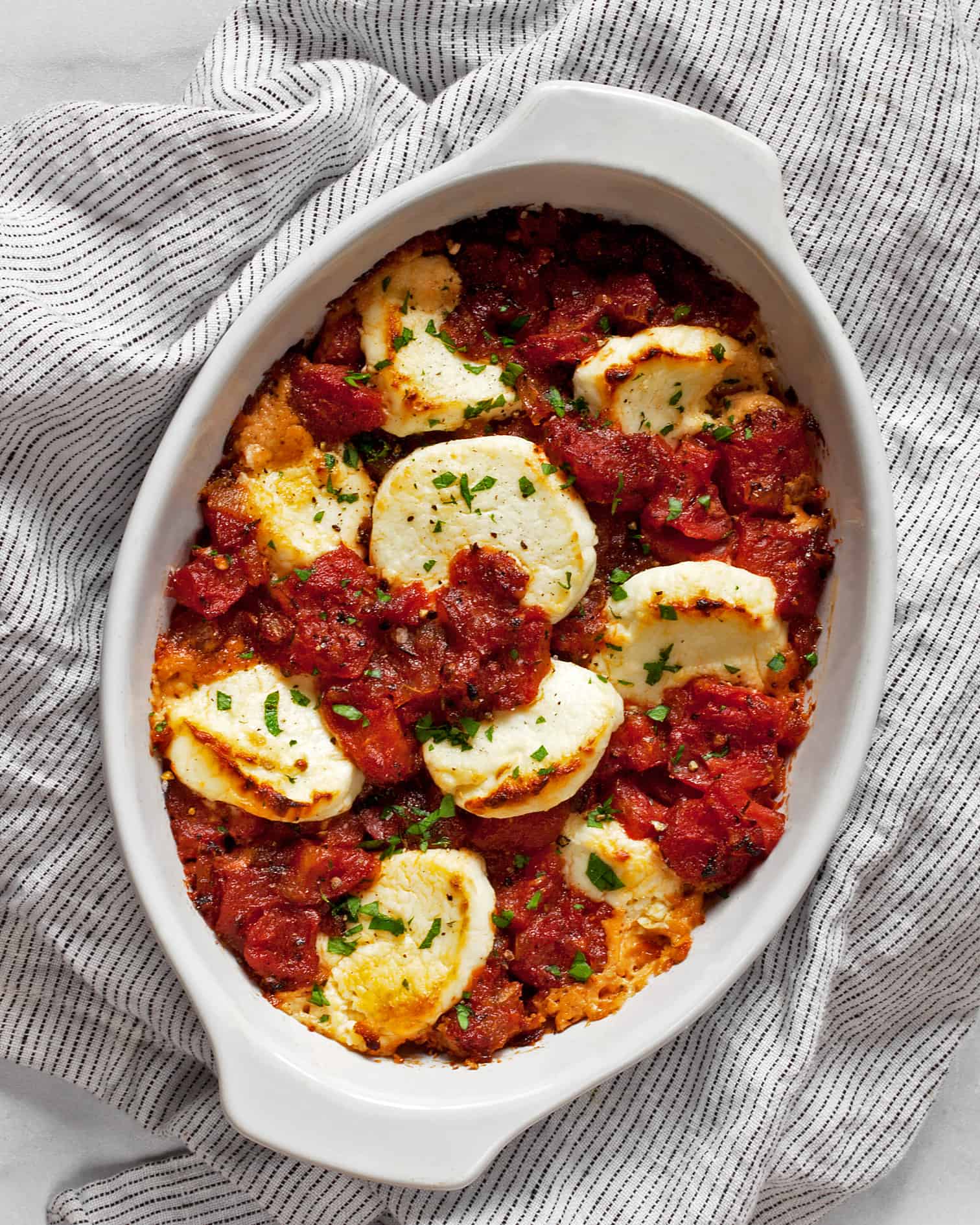 Baked Goat Cheese Tomato Dip