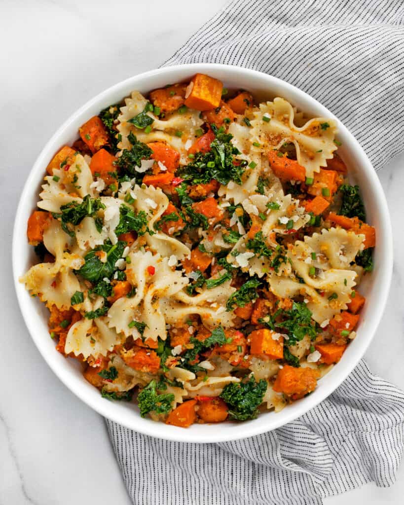 Butternut Squash and Kale Pasta