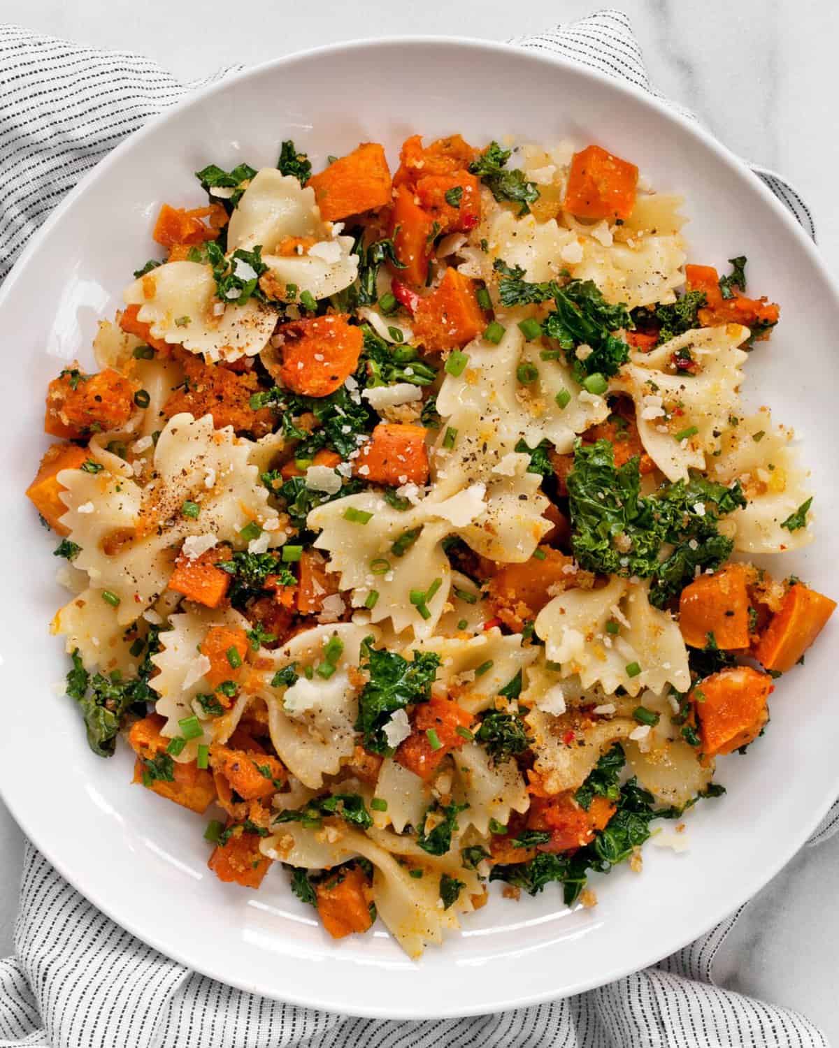 Roasted Butternut Squash Pasta with Kale Last Ingredient