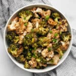 Tahini Roasted Broccoli and Cauliflower