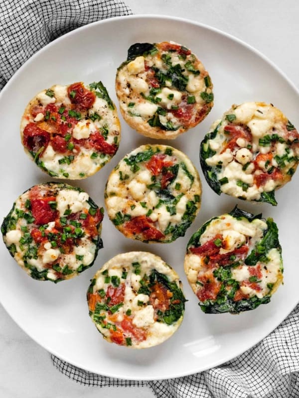 Spinach Feta Egg White Bites