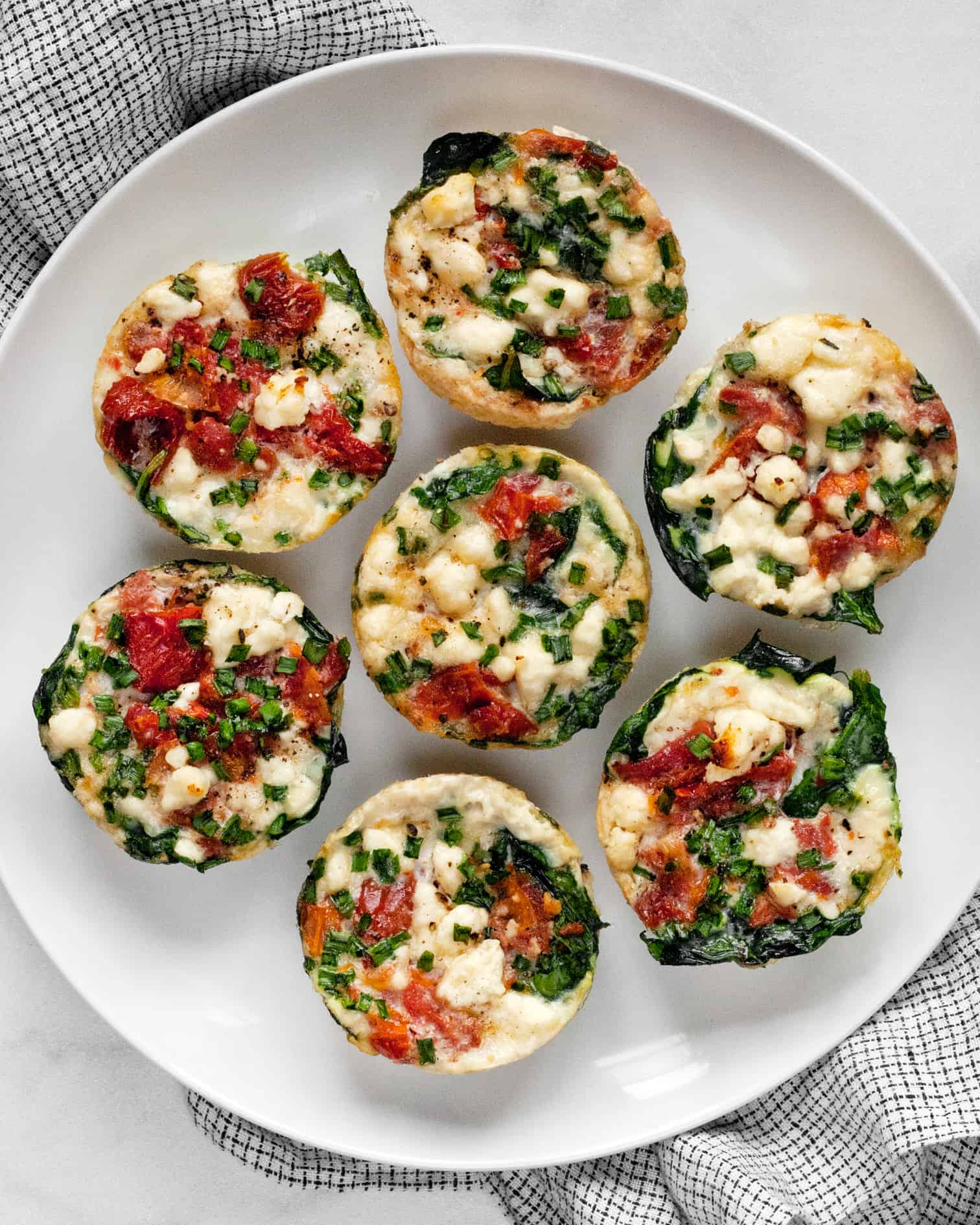 Baked Egg White Bites with Spinach and Feta Last Ingredient