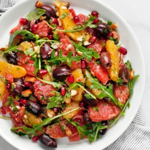 Citrus salad on a plate.