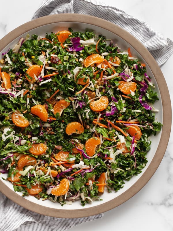 Mandarin orange salad in a large bowl.