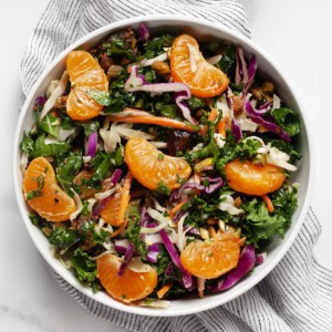 Mandarin orange salad in a bowl.