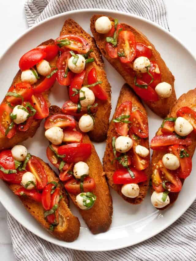 Tomato Mozzarella Bruschetta Last Ingredient
