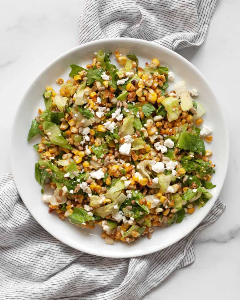 Roasted Corn Salad With Romaine And Feta Last Ingredient Roasted Corn Salad Recipe1 768x960