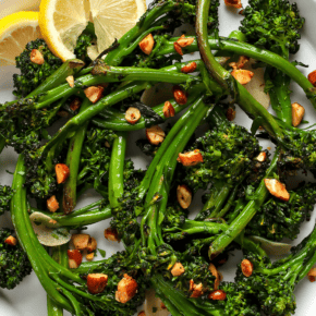 Sauteed broccolini on a plate.