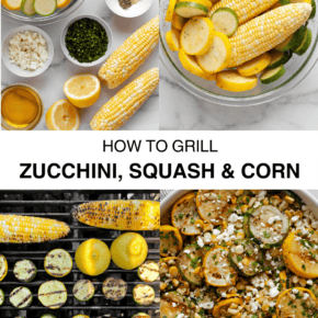 How to grill zucchini, squash and corn.