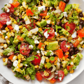 Mexican chopped salad on a plate