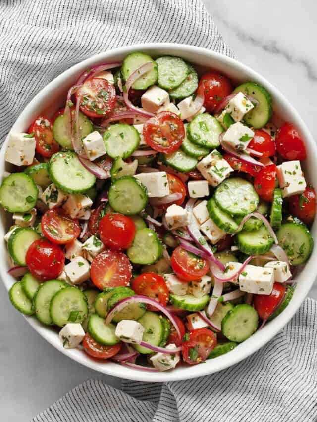 Tomato Cucumber Feta Salad Last Ingredient