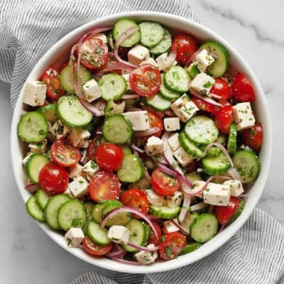 Cucumber Tomato Feta Salad - Last Ingredient