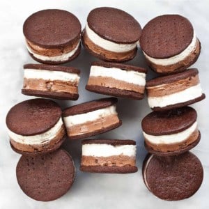 Black & white ice cream sandwiches