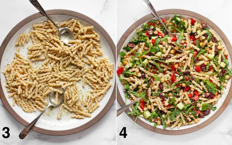 Arugula Pasta Salad with Chickpeas & Red Peppers - Last Ingredient