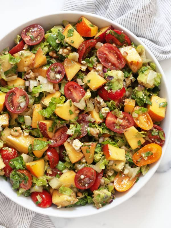 Summer chopped salad in a bowl.