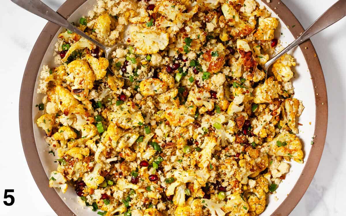 All the ingredients stirred together in a large bowl.