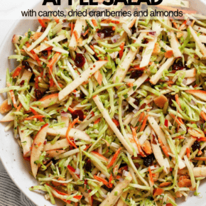 Broccoli apple salad in a bowl.